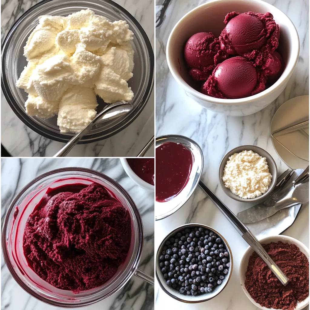Ingredients and Preparation for Red Velvet Ice Cream