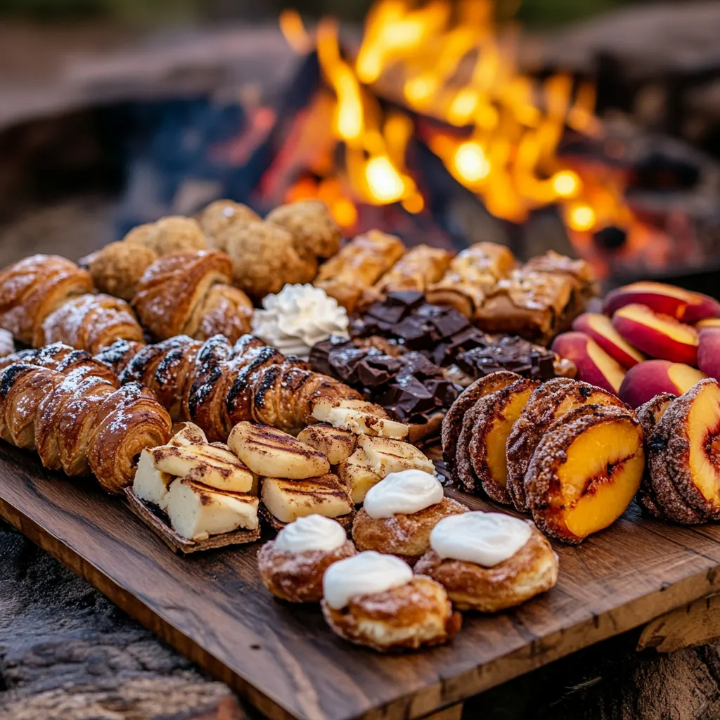 A beautifully arranged wooden platter featuring